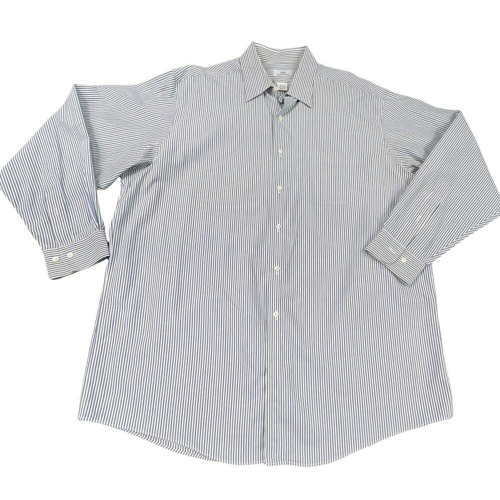 Brooks Brothers 346  Striped Non-Iron Men's Dress Shirt 17-34/35 100% Cotton